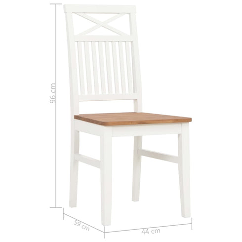 Maison Madeleine -  5 Piece Dining Set Solid Oak Wood